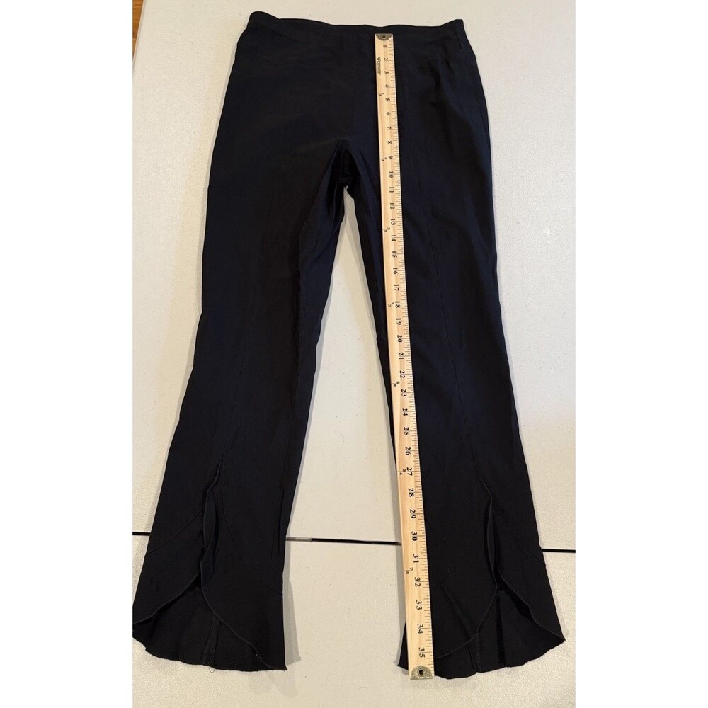 Insight Stretch Pants Womens 4 Black Tulip Hem Pull On Travel Minimal Workwear - Picture 4 of 7